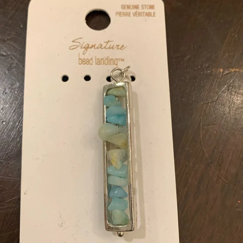 Aqua blue stone pendant